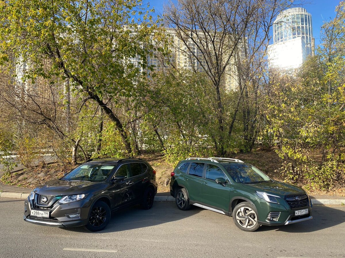     «Вариаторы» на заданную тему: тест-драйв Nissan X-Trail и Subaru Forester фото АвтоВзгляд