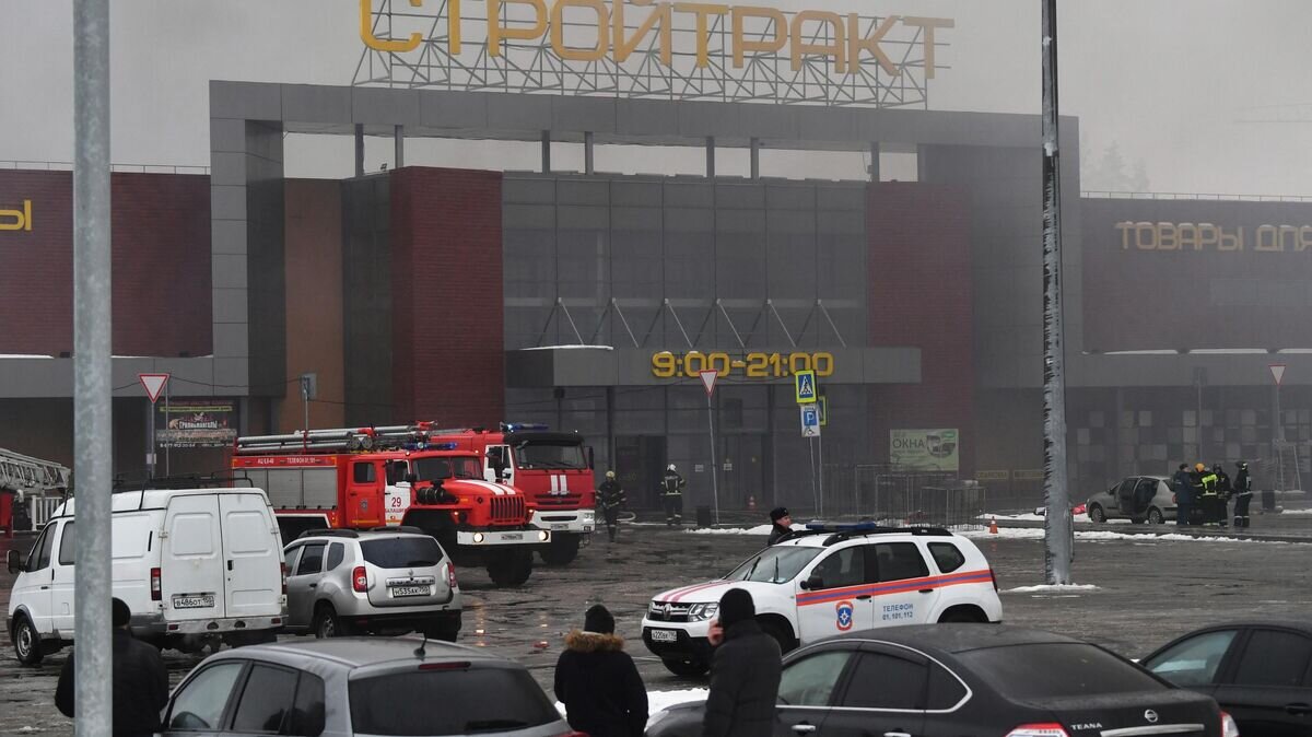    Пожар в ТЦ "Стройпарк" в Балашихе © РИА Новости / Михаил Воскресенский