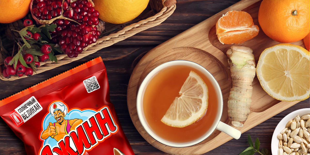 Семечки Джинн и чай с лимоном