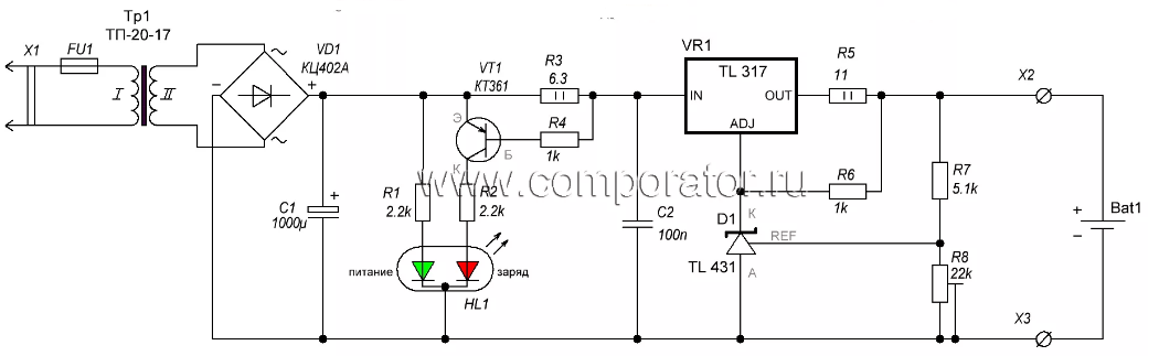 стабилизаторы с индикацией выполняемые на готовых микросхемах