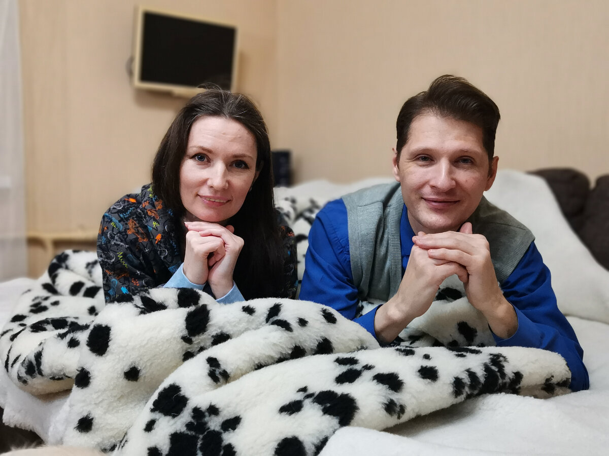 Меховой плед с далматиновым рисунком