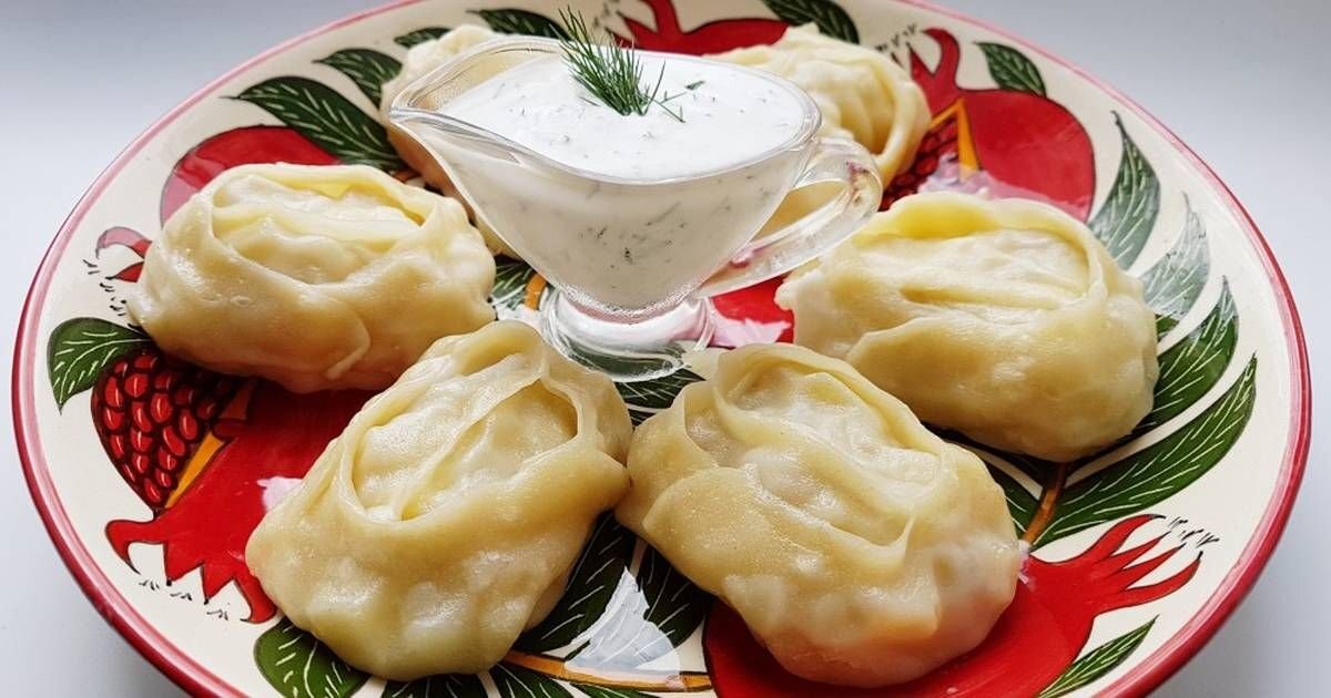 Узбекские манты с мясом и тыквой