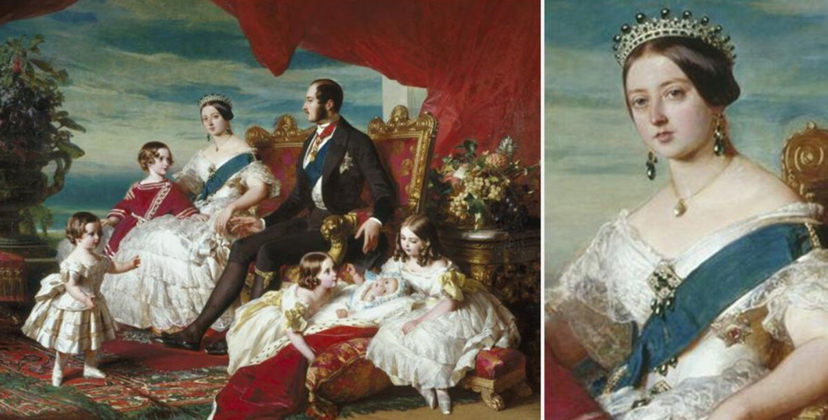 Окружение императрицы. Семья королевы Виктории. Ф. Винтерхальтер, 1846. Винтерхальтер семейный портрет.