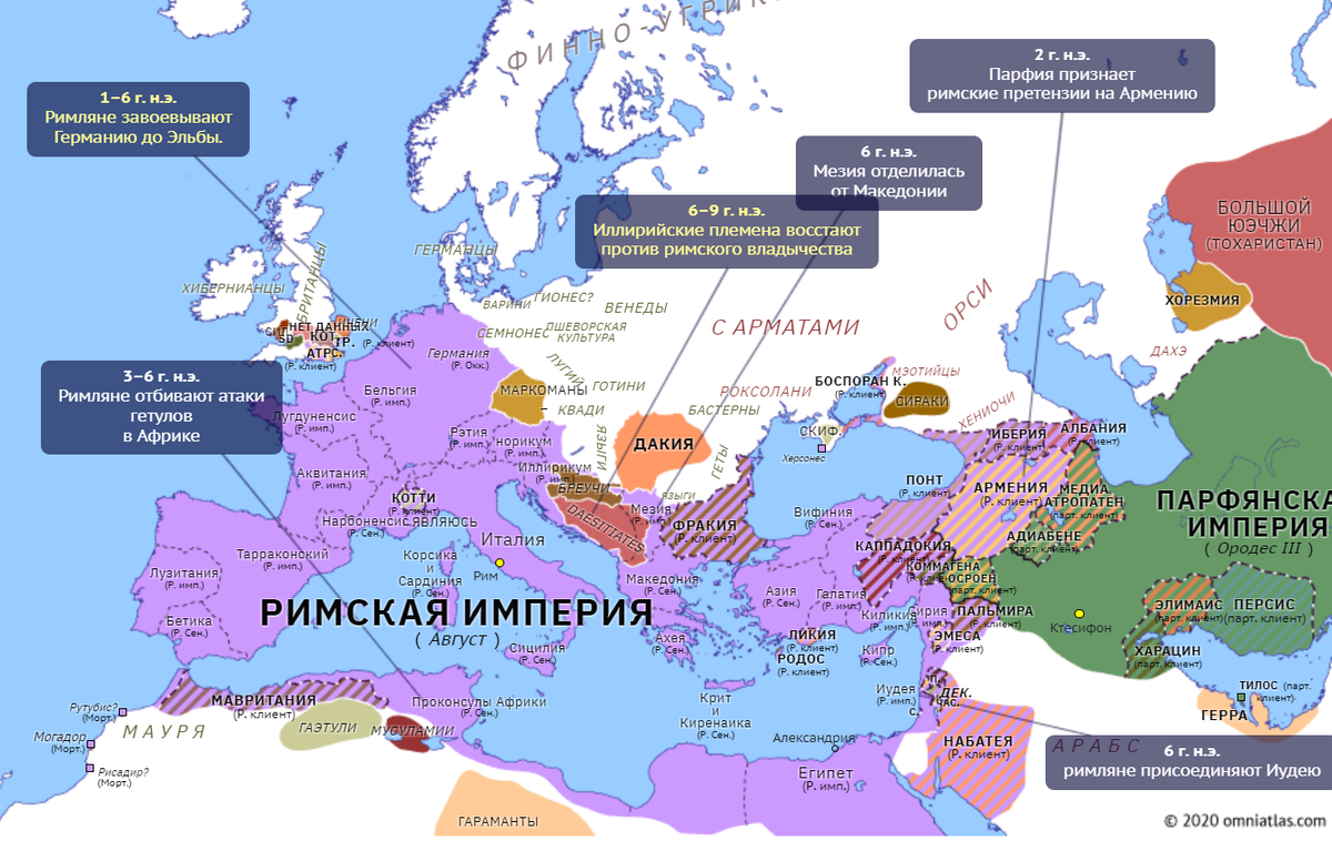 Основные события тех лет
