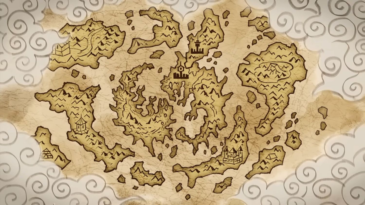 Карта объединенных миров.