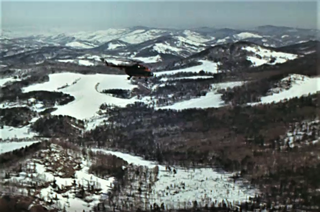 Кадр из короткометражного фильма "Тайга" (1985)