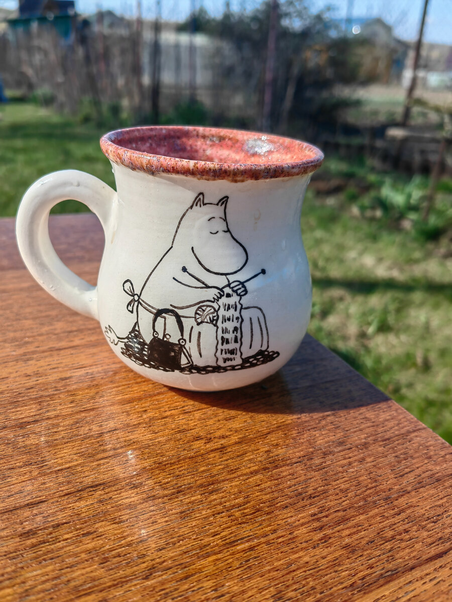 Утром дождя не было. Наслаждалась кофе в любимой кружке.