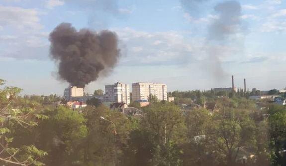    Взрыв в Луганске. Фото: соцсети.