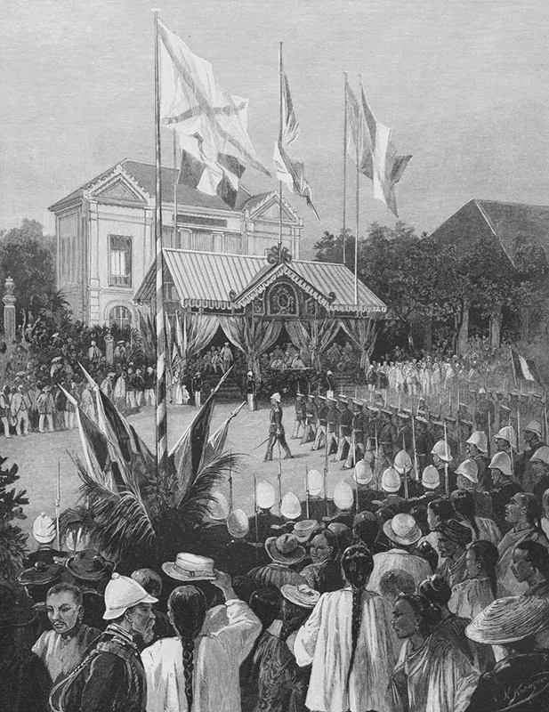 1891. Сайгон. Парад в честь цесаревича Николая