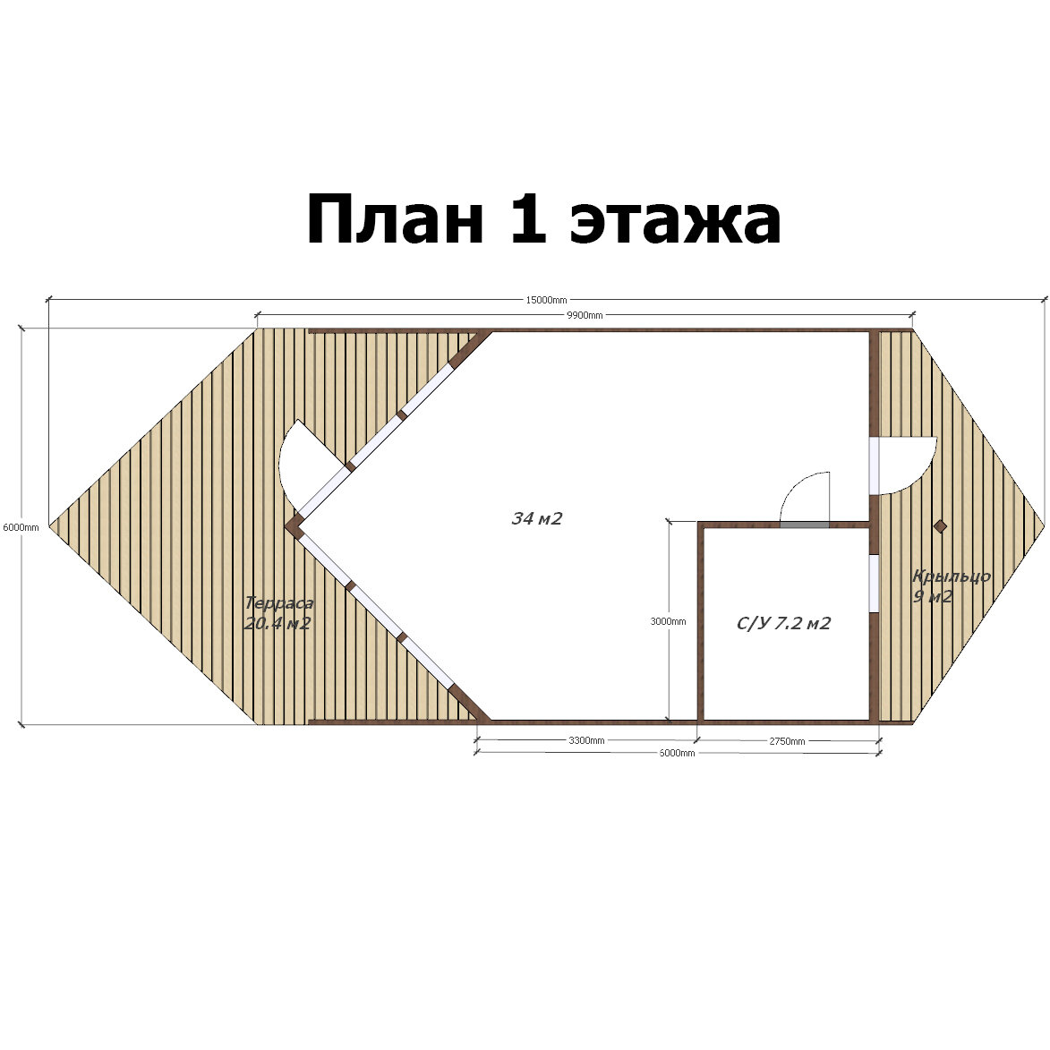 Проект треугольного дома-шалаша 