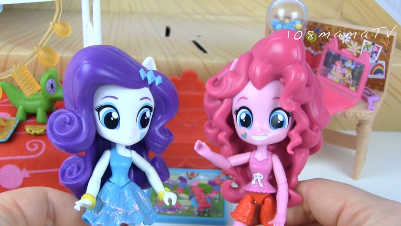 Пинки Пай Мини Пижамная вечеринка Игрушки Распаковка Кукол Май Литл Пони My  Little Pony Minis