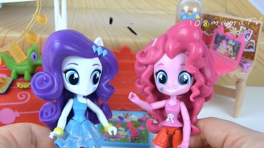 Пинки Пай Мини Пижамная вечеринка Игрушки Распаковка Кукол Май Литл Пони My Little Pony Minis