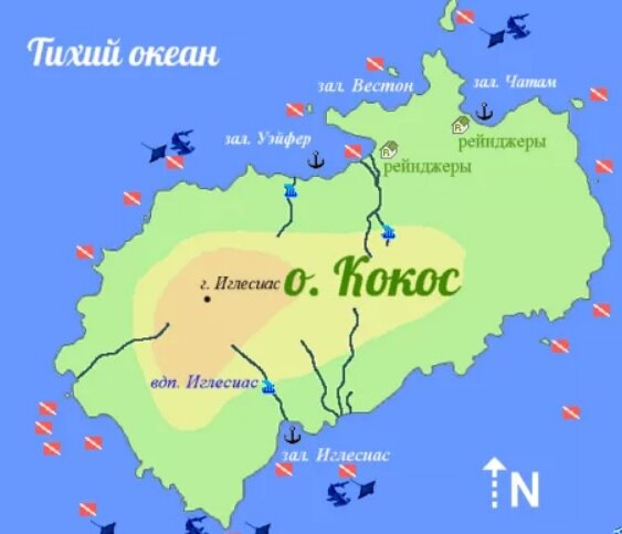 Где находится остров кокос
