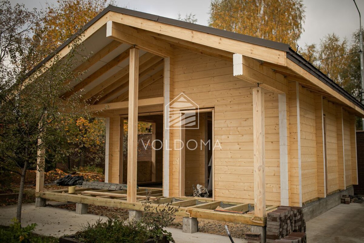 Баня из клееного бруса 7х7 м во Внуково