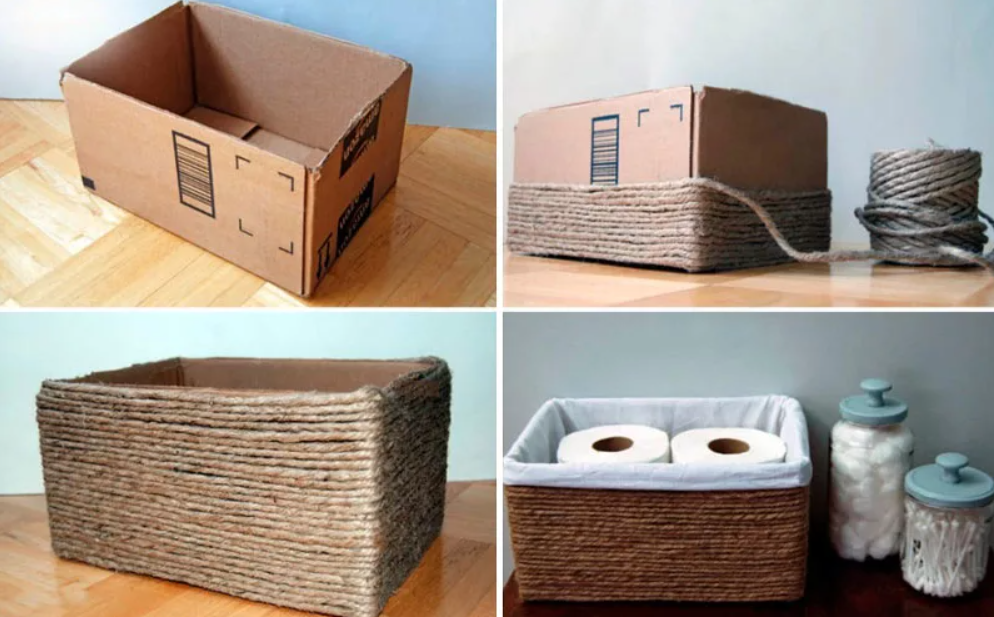 Как сделать коробки для хранения вещей. Декор картонной коробки. Декор коробки для хранения. Ящик для хранения из картона. Декорируем коробки для хранения.