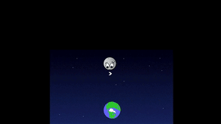 Всё то же самое, но взгляд направлен на Луну