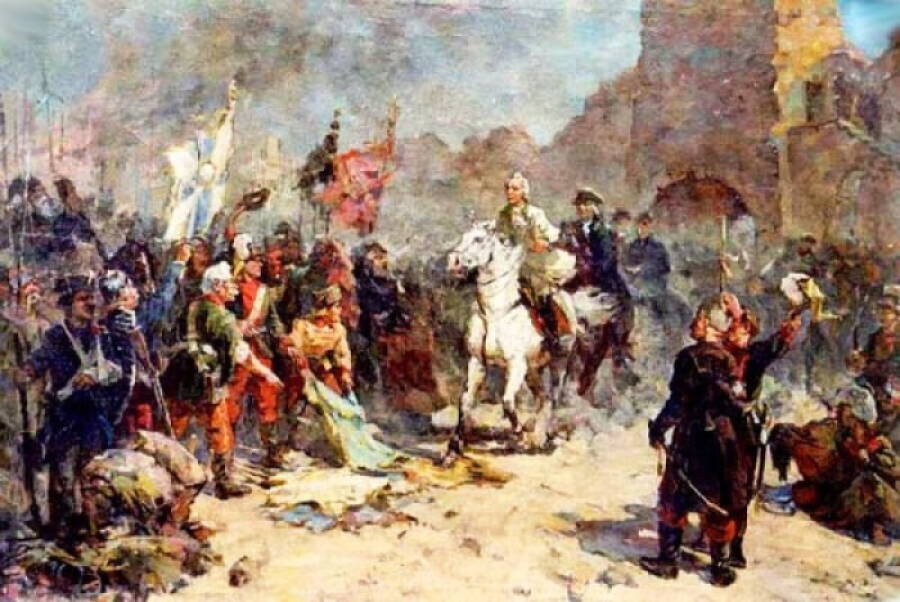 Въезд Александра Суворова в Измаил. Картина художника Аркадия Русина, 1953 год. Источник: liveinternet.ru