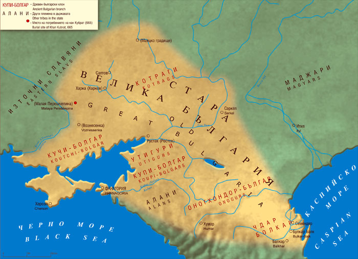 Карта Великой Болгарии