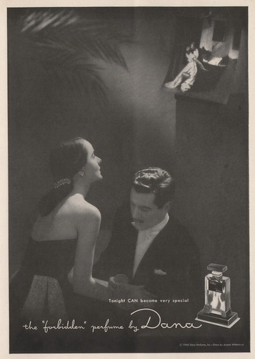    Реклама аромата Tabu для испанской фирмы Dana, 1932.