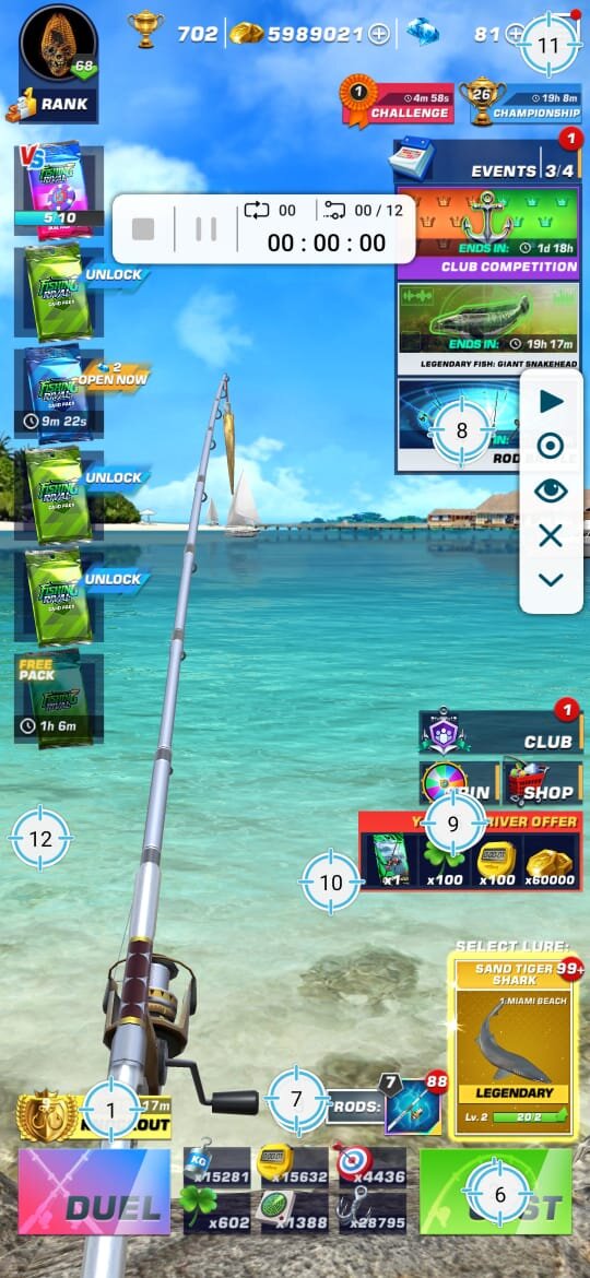 расположение кнопок