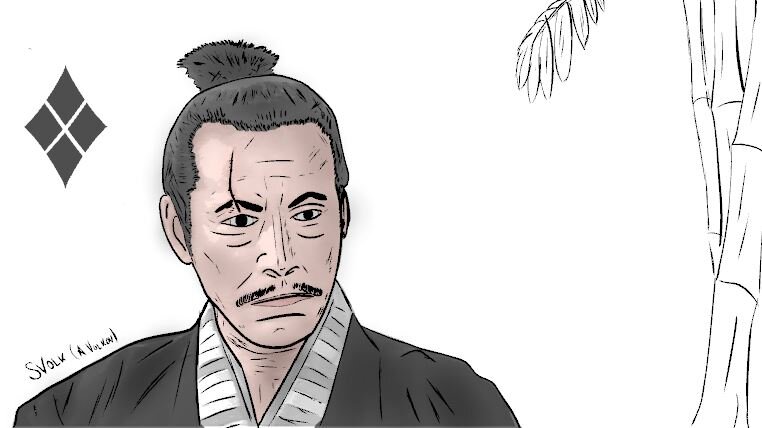 Самодельный арт к фильму - пока без текста. Тосиро Мифуне в образе Ямамото Кансукэ