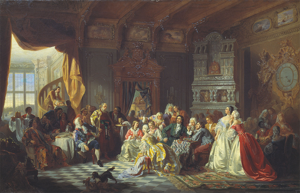 Станислав Хлебовский. Ассамблея при Петре I, 1858