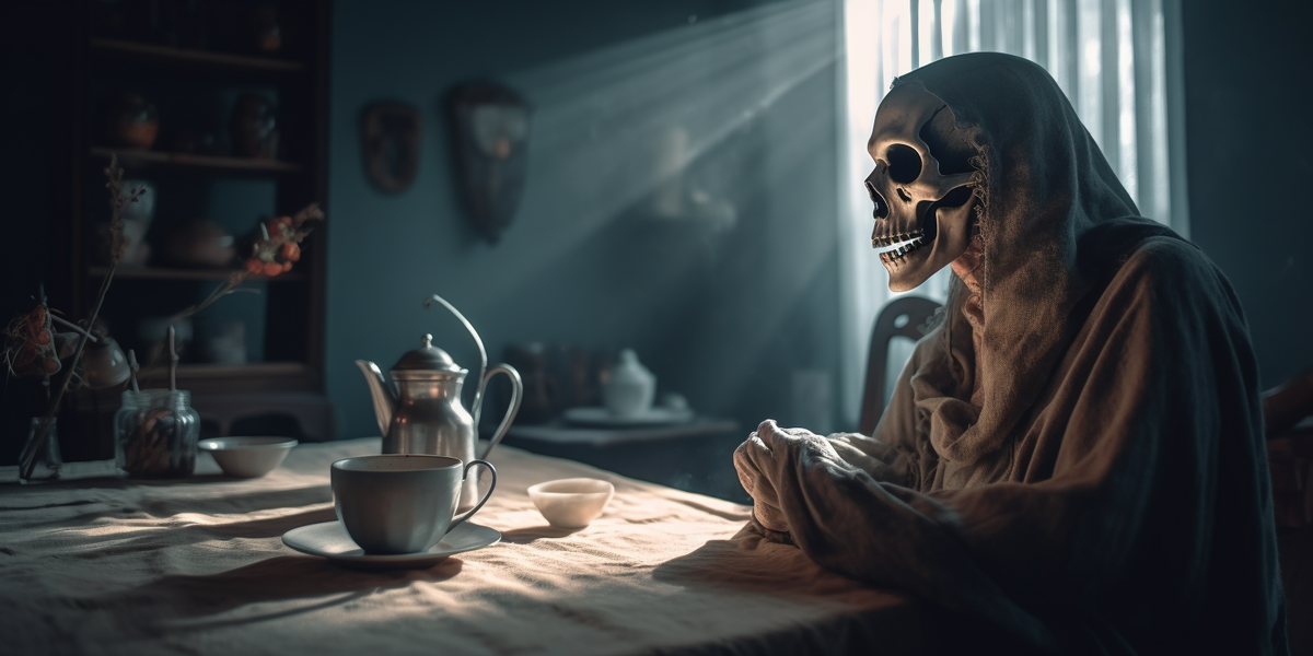 Смерть сидит за кухонным столом