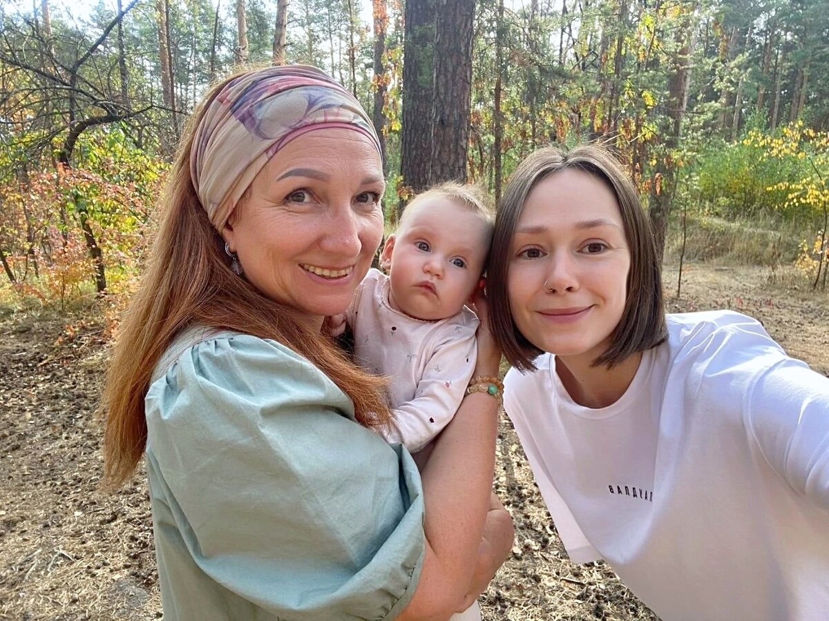 Моя внучка Мирослава и моя невестка Ксюша! 