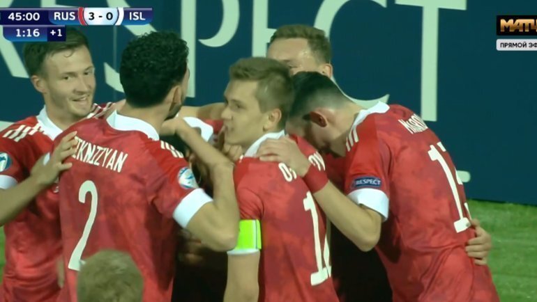 Кадр из трансляции на "Матч ТВ"