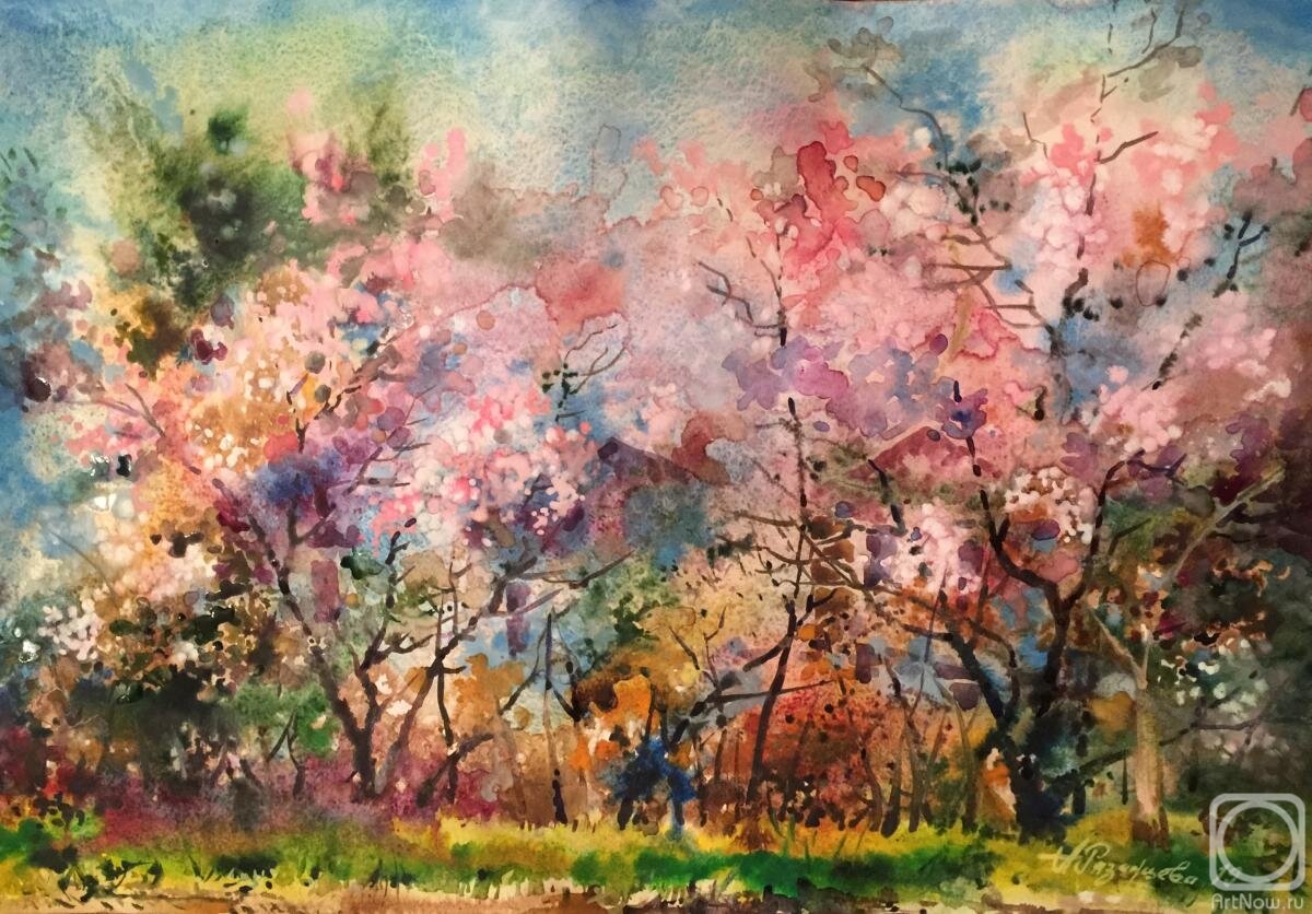 Для иллюстрации использована картина - Розовое цветение Автор: Рязанцева Антонина