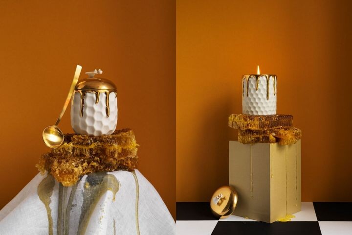 Домашний декор и сосуды в форме пчелиных сот