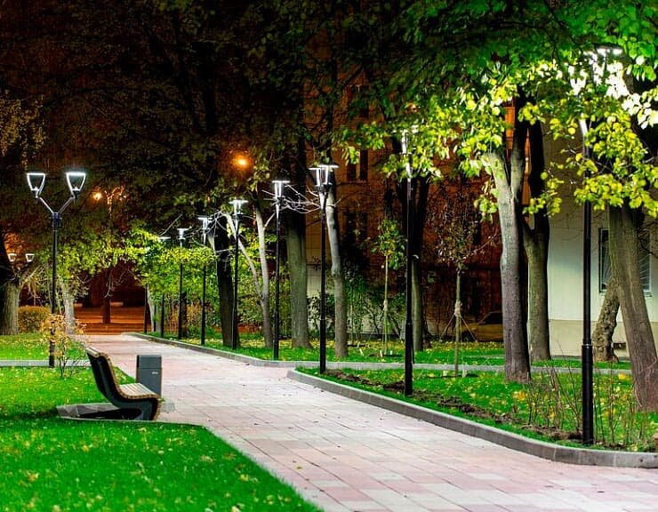 Освещение парков и скверов. 