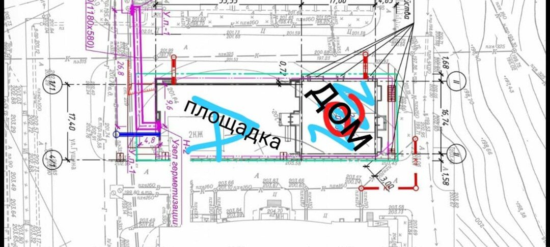 Схема размещения дома на ул. Гущина, 150/18 в Барнауле