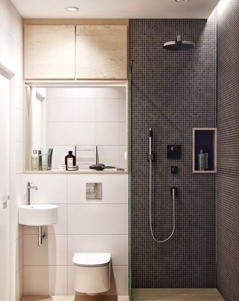Дизайн ванной совмещенной с туалетом