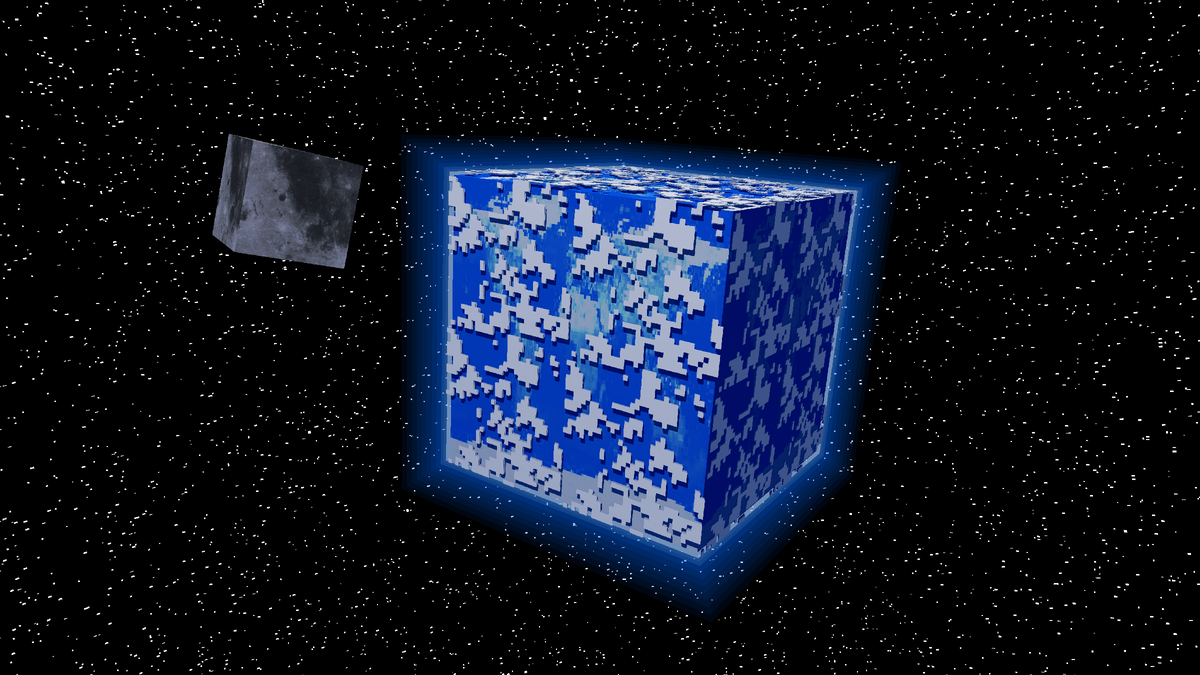 Где квадратная земля. Квадратная Планета. Квадратная земля. Космос майнкрафт. Космический куб.