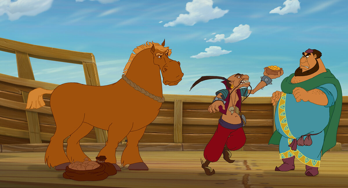 Кадр из мультфильма "Илья муромец и Соловей Разбойник".