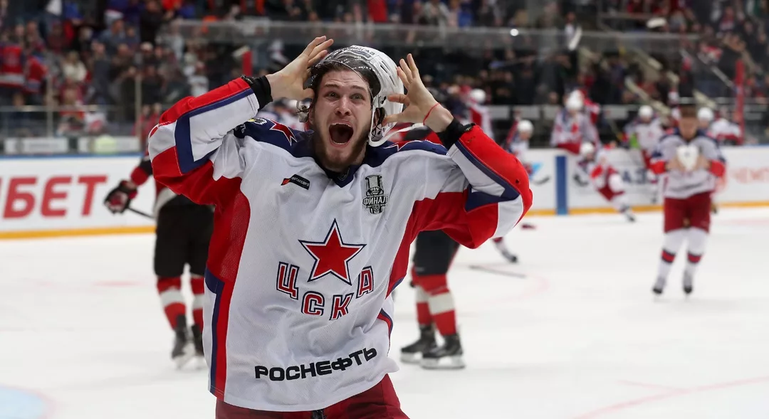 Радость Мамина после победной шайбы в ворота "Авангарда в финале Кубка Гагарина