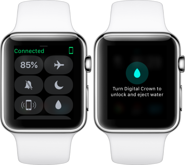  Фото: Режим блокировки воды в Apple Watch