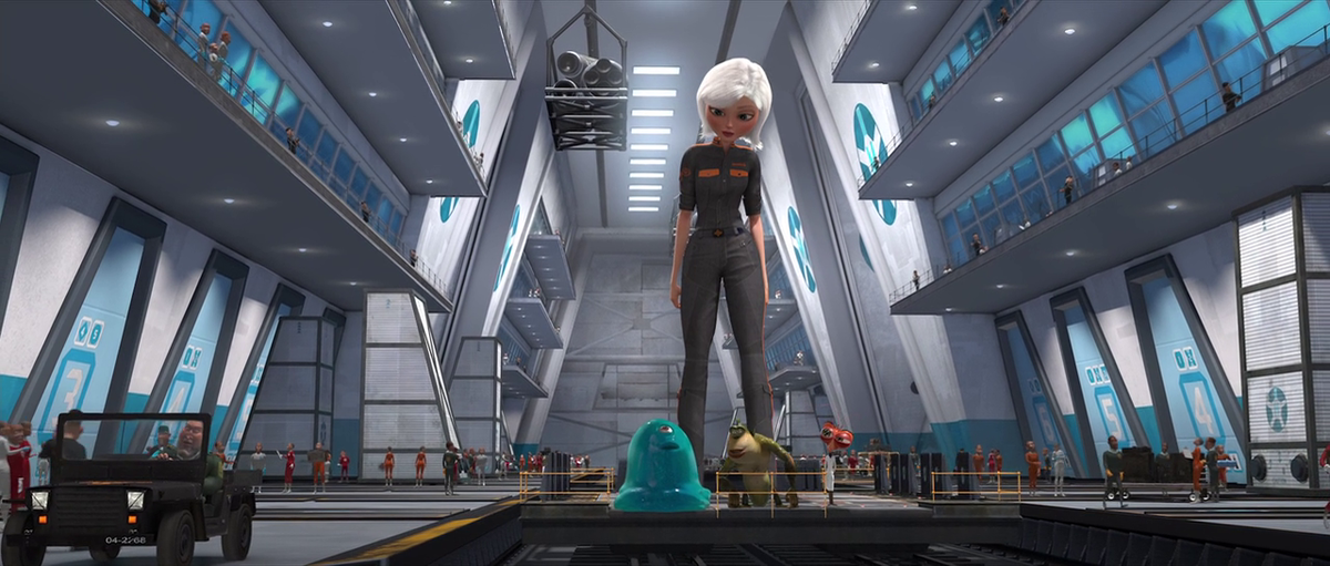 Кадр из мультфильма Монстры против пришельцев