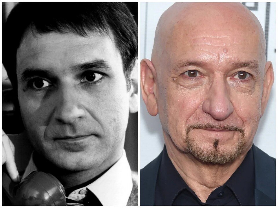Бен Кингсли в молодости и сейчас