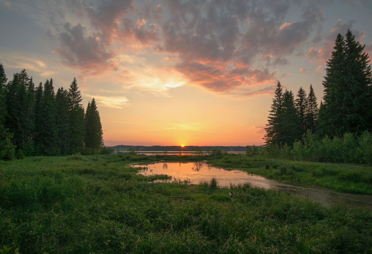 Прекрасный летний закат