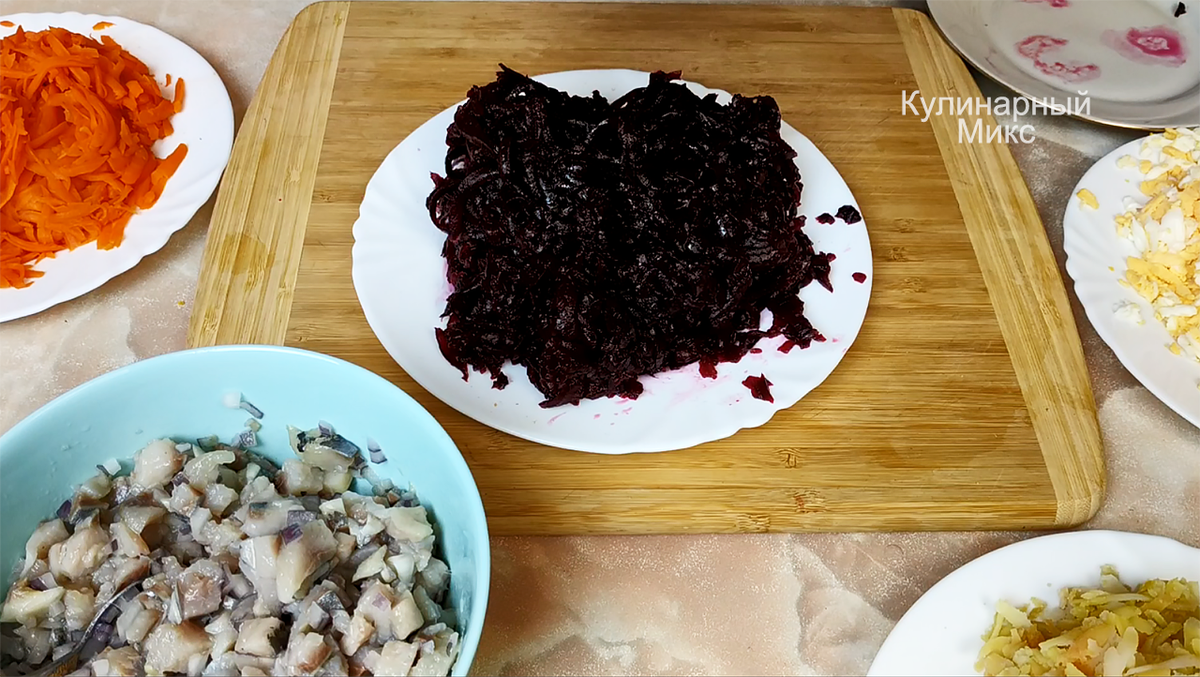 Натертая свекла