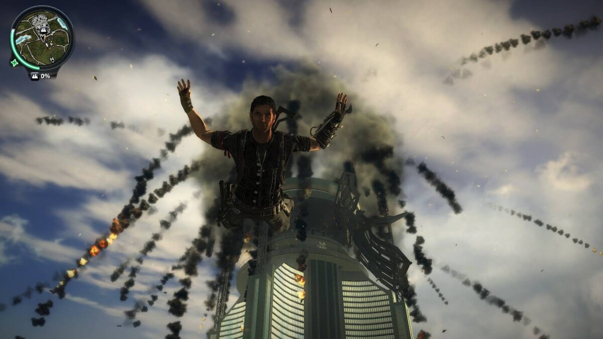 Just Cause 2 — вооружившись автоматическим крюком и взяв винтовку по мощней набирайте очки хаоса бегая по острову и выполняя задания для того чтобы устроить небольшую революцию;