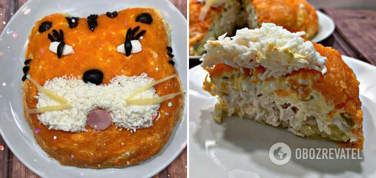 Салат Тигренок на новогодний стол