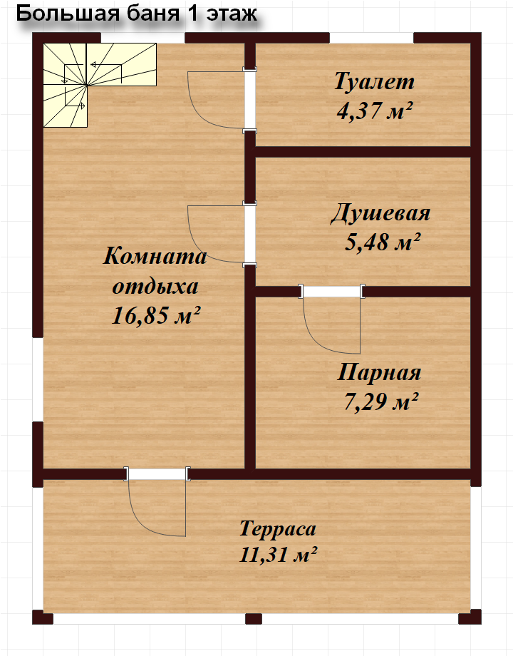 план большой бани 1 эт. источник фото: https://rostern.ru/