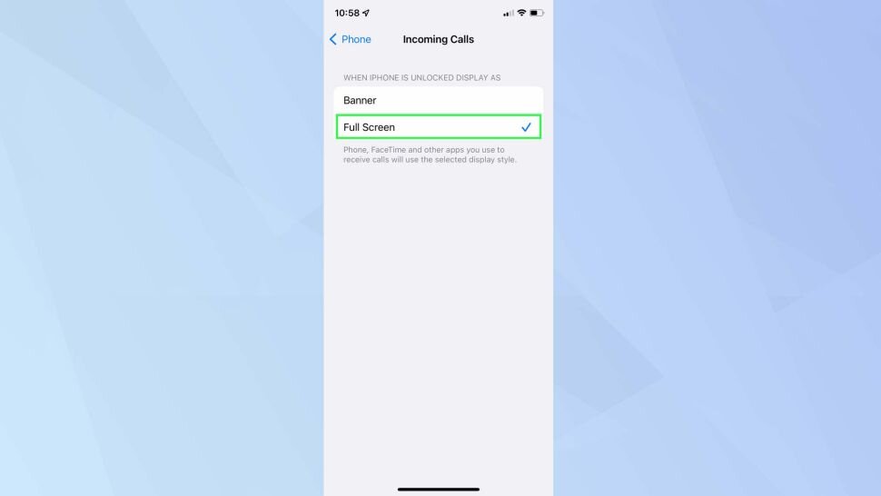 Как в iOS 15 настроить отображение входящего вызова на весь экран