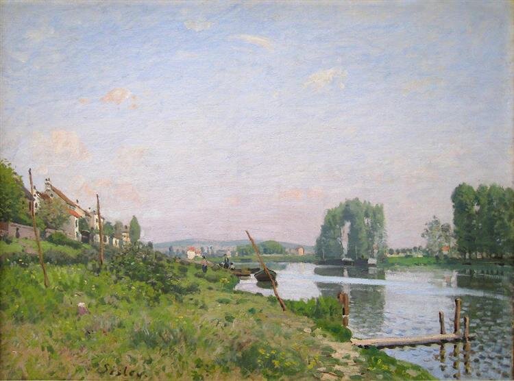 Альфред Сислей. Остров Сан-Денис (1872). Источник: https://www.wikiart.org/ru/alfred-sisley/the-island-of-saint-denis-1872 
