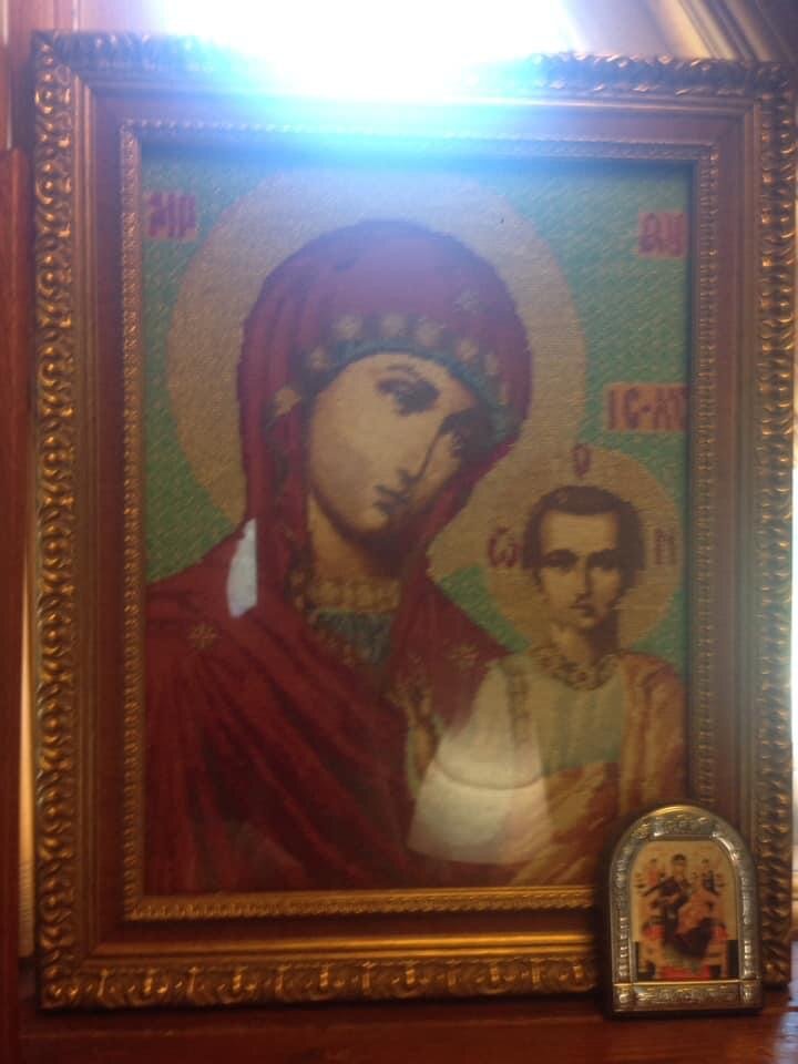 Казанская икона Богородицы, вышитая моей мамой, Зоей Ильиничной Степановой 