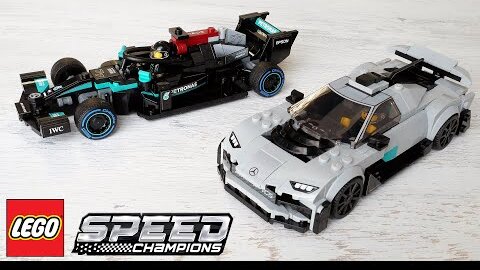 ЛЕГО SPEED CHAMPIONS 76909 Mercedes-AMG Formula 1 W12 и Серая Машинка