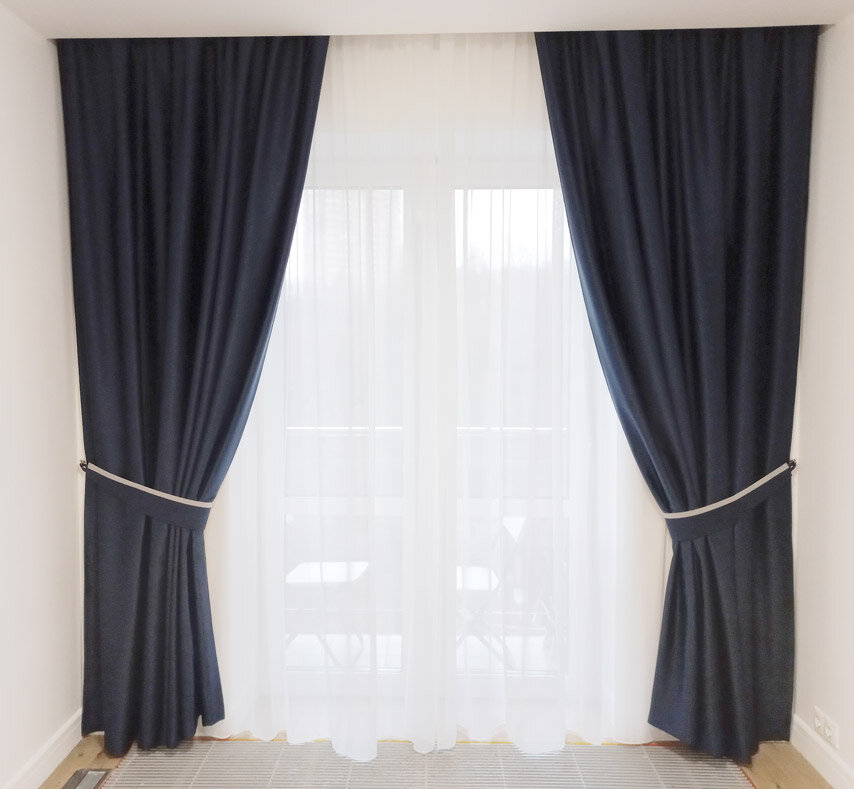 Занавес на балконную группу в квартире на Кутузовском проспекте. г. Москва